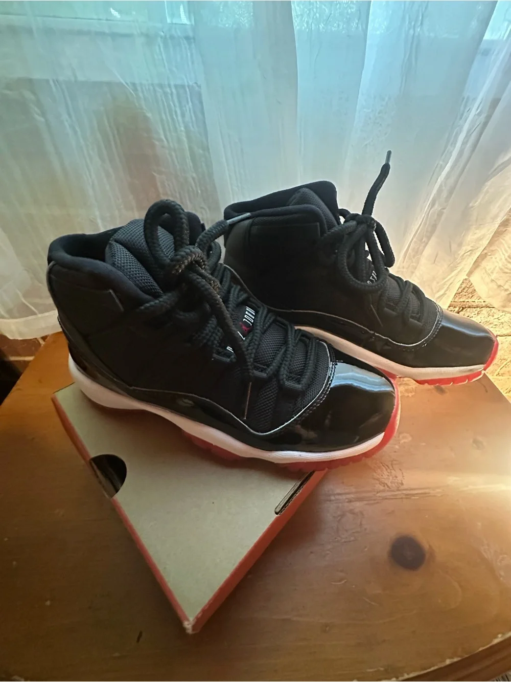 Nike Black and Red High-Top Sneakers